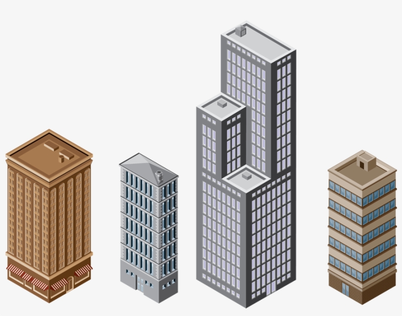Isometric Projection Building Business Architectural - Building Isometric Png, transparent png download