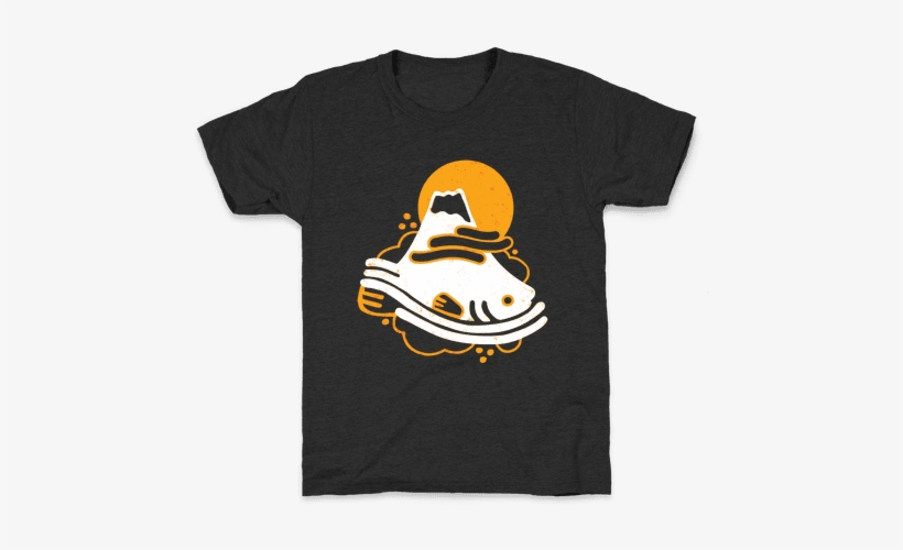 Mount Fuji Fish Kids T-shirt - T-shirt, transparent png download