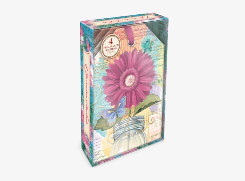 Magenta Daisy Jar Boxed Scented Sachet - Decorative Scented Sachet - Magenta Daisy Design By, transparent png download