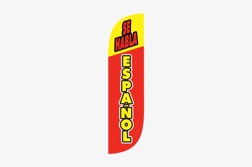 Se Habla Espanol Feather Flag, transparent png download
