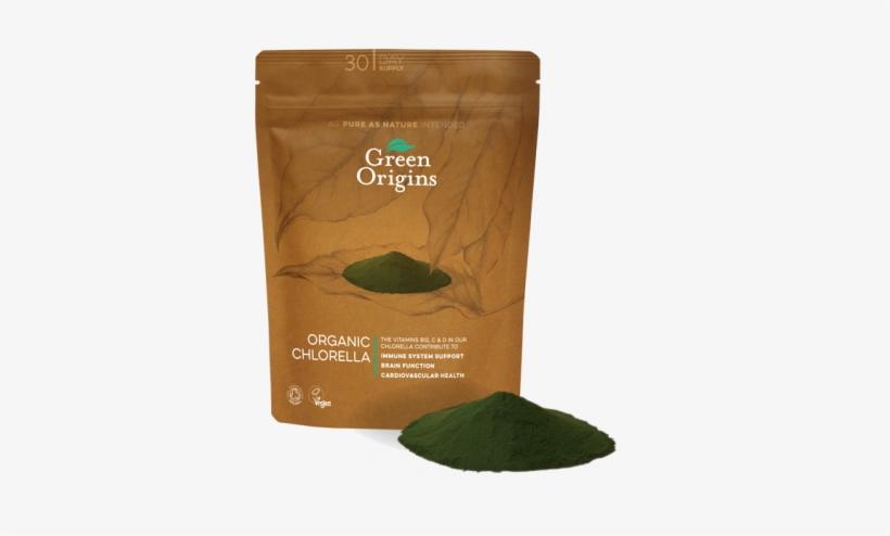 Green Origins Organic Chlorella Powder 150gr - Green Origins Organic Chlorella Powder, Broken Cell, transparent png download