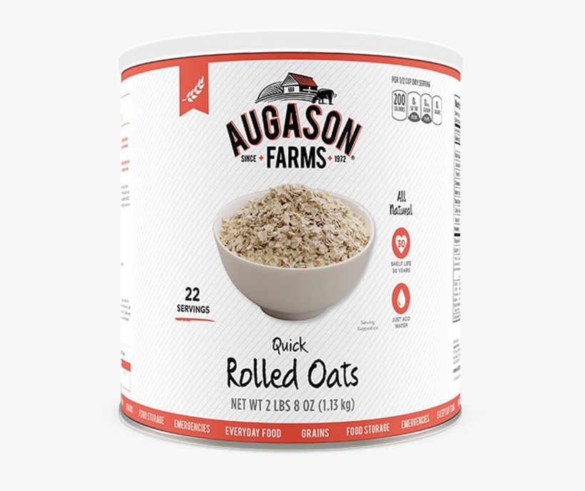 Augason Farms® Quick Rolled Oats Can - Augason Farms Creamy Wheat Cereal - 2 Oz Can, transparent png download