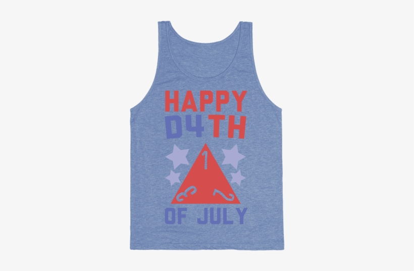 Happy D4th Of July Tank Top - Top, transparent png download