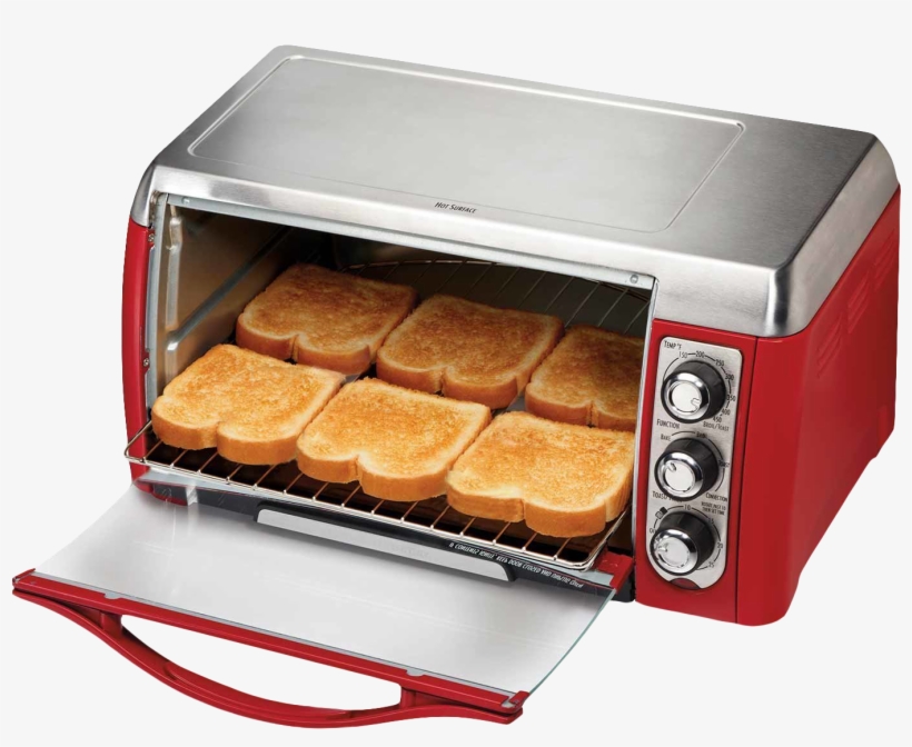 Clip Royalty Free Microwave Png Free Images Toppng - Hamilton Beach Red Ensemble 6-slice Toaster Oven W/, transparent png download