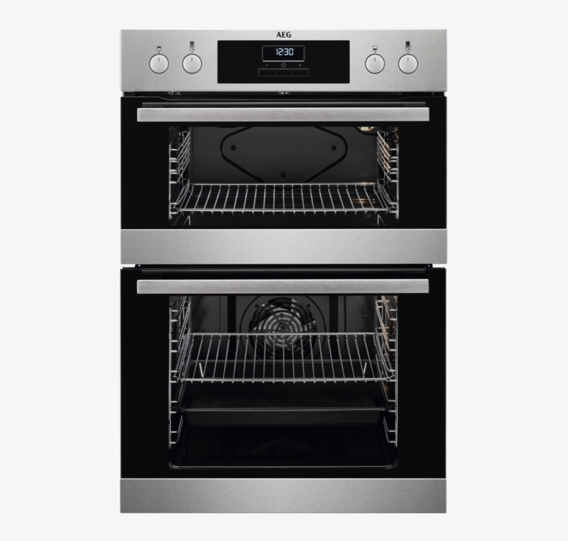 Aeg - Electric Oven - Deb331010m - Aeg Deb331010m Electric Double Oven Stainless Steel, transparent png download
