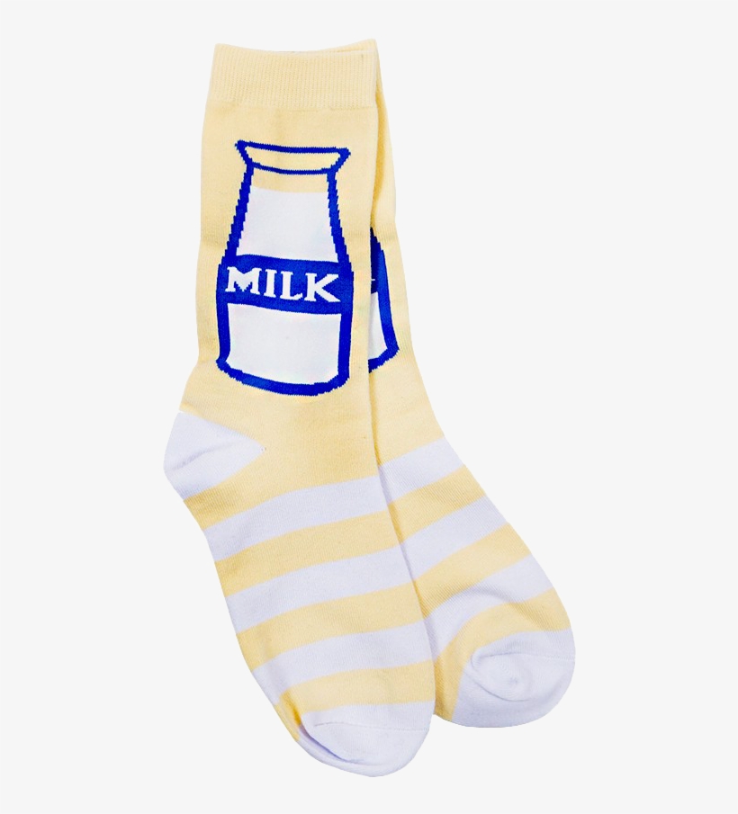 Yellow Milk Socks - Sock, transparent png download