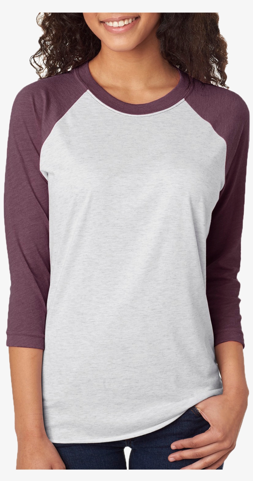 Watercolor Steer Tri-blend Unisex 3/4 Raglan - Kstate Shirts, transparent png download