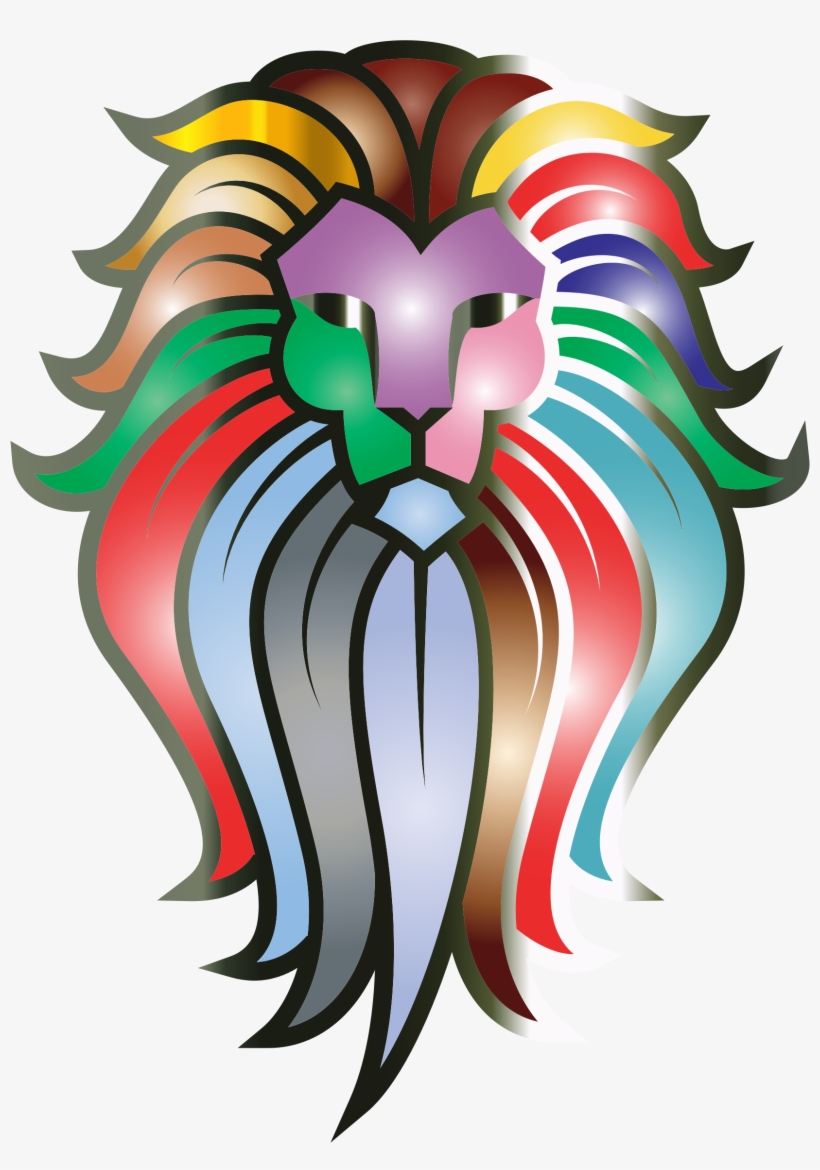 This Free Icons Png Design Of Chromatic Lion Face Tattoo, transparent png download
