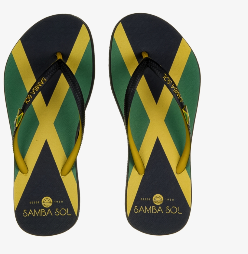 Women's Flag Collection Flip Flops - Jamaica, transparent png download