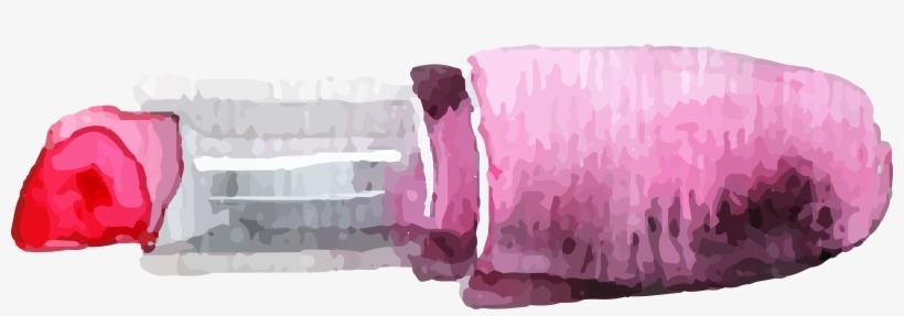 Watercolor Painting Lipstick Cosmetics, transparent png download