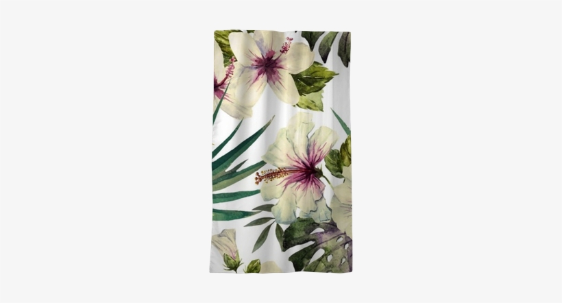 Watercolor Hibiscus Patterns Blackout Window Curtain - 2018 Planner: Daily, Weekly, Monthly 2018 Planner 6), transparent png download
