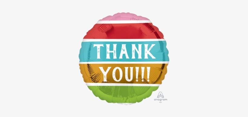 18" Thank You Stripes Pkg - Illustration, transparent png download