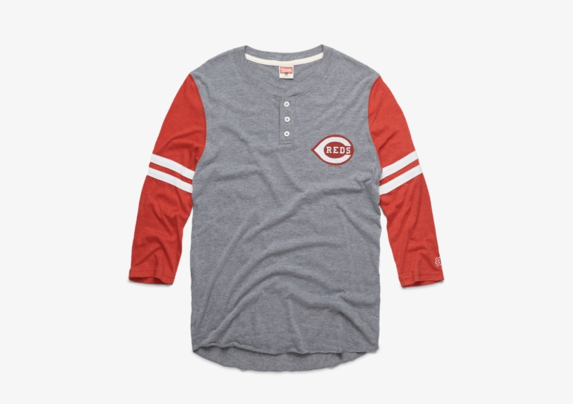 Cincinnati Reds Logo Baseball Henley Retro Mlb Long - Cleveland Cavaliers Baseball Tee, transparent png download