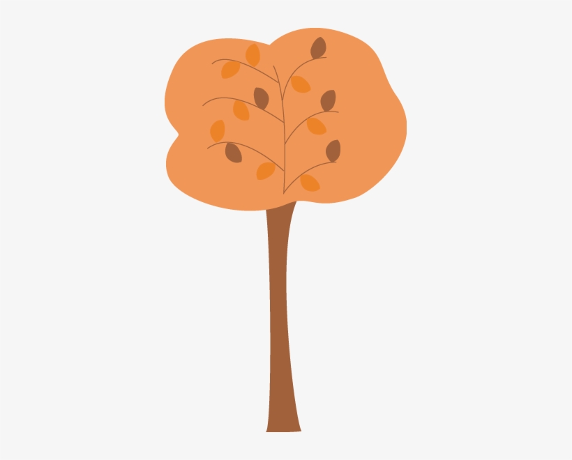 Orange Autumn Tree Clip Art - Autumn, transparent png download
