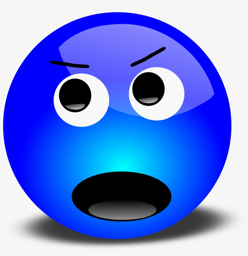 , , - Blue Smiley Face, transparent png download