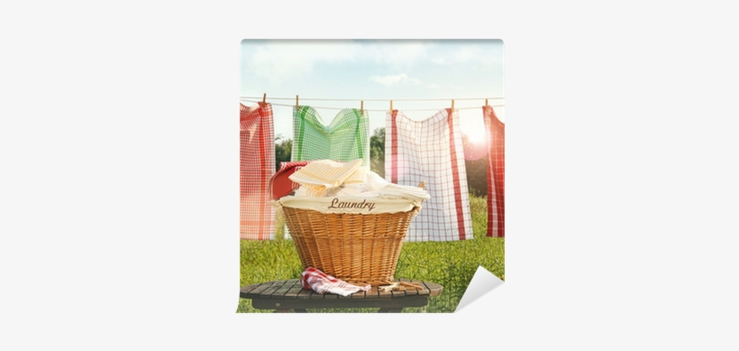 Cotton Towels Drying On The Clothesline Wall Mural - Homemade Laundry Soap &amp; Supplies : Easy Diy, transparent png download