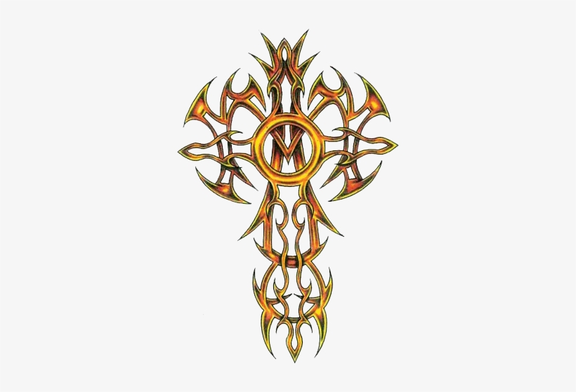 Clipart Cross Tattoos Photo - Transparent Tribal Cross Background, transparent png download
