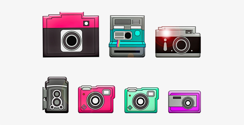 Retro Camera, Polariod, Movie Camera - Movie Camera, transparent png download