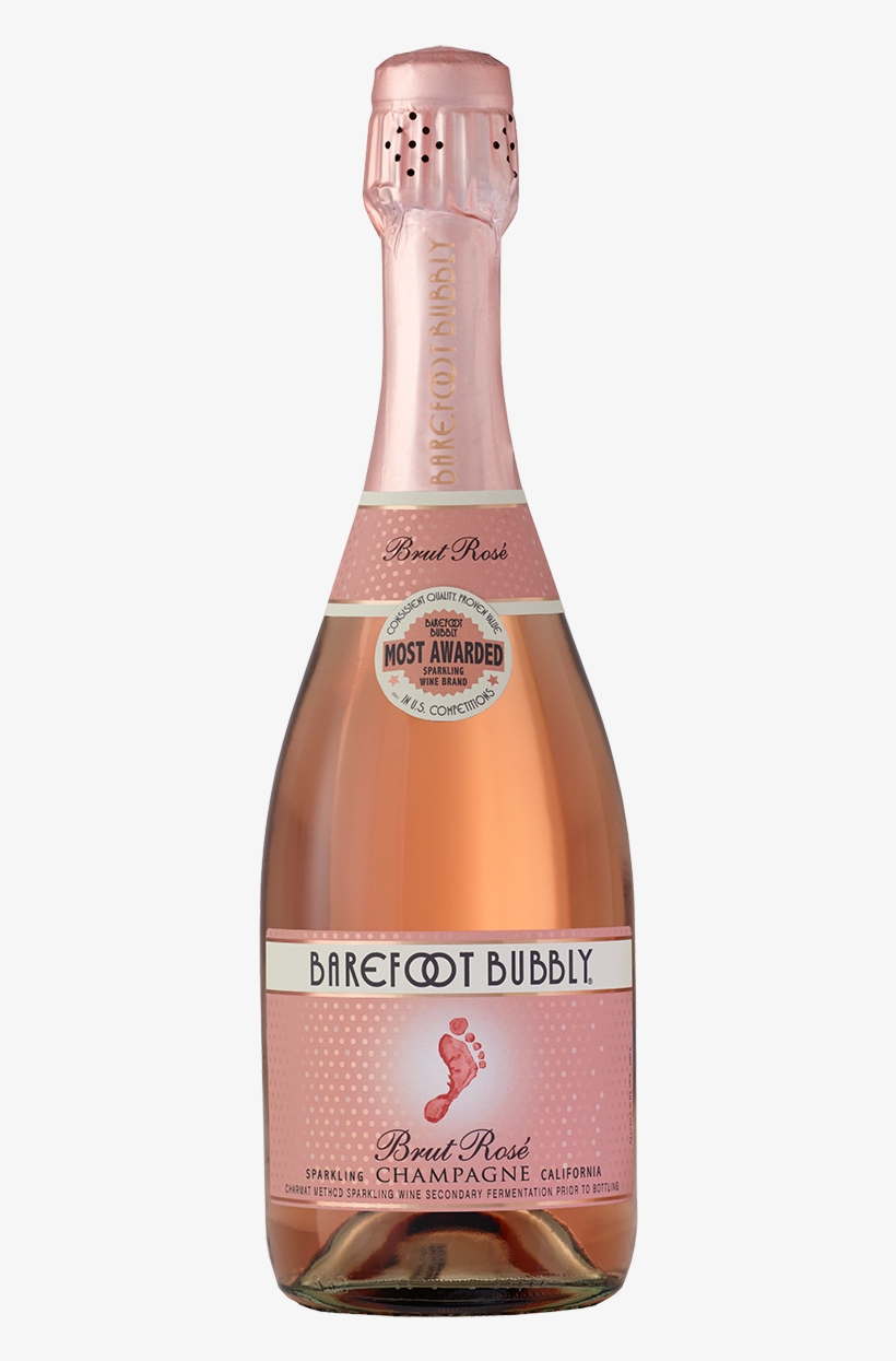 Brut Rosé Champagne - Barefoot Brut Rose, transparent png download