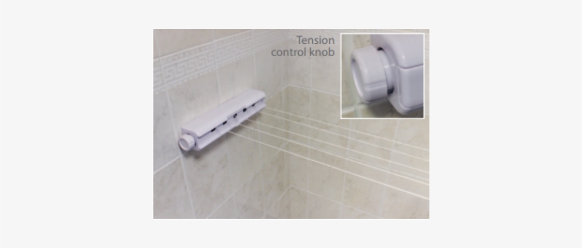 Over The Bath 5 Line 18 Meter Retractable Clothes Line - Clothes Line Above Bath, transparent png download