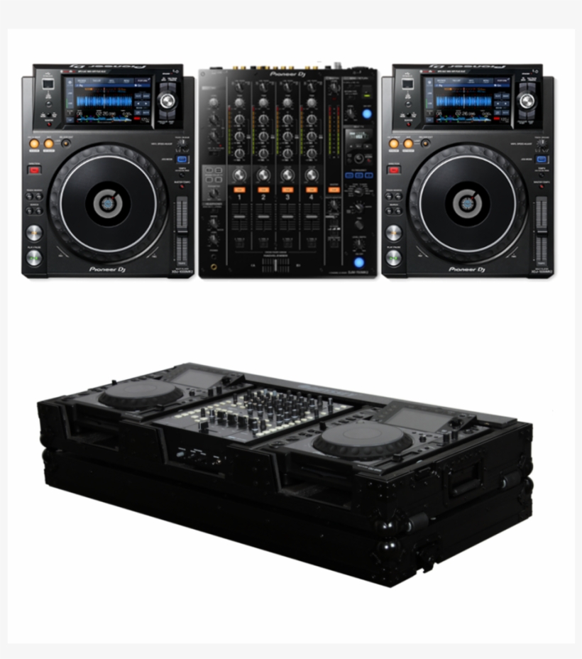 Pioneer Dj Djm 750mk2 Xdj 1000mk2 And Odyssey Fz12cdjwbl - Xdj 1000 Mk2 Pioneer Djm, transparent png download