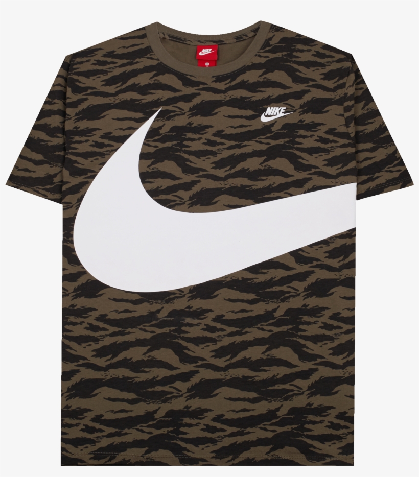 Nsw Swoosh Tee Medium Olive / White - Long-sleeved T-shirt, transparent png download