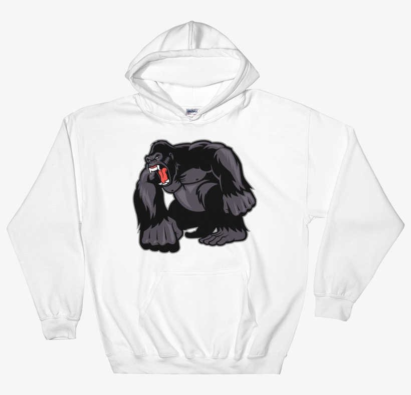 Gorilla Angry Felpa Con Cappuccio - Nasa Worm Logo Hoodie, transparent png download