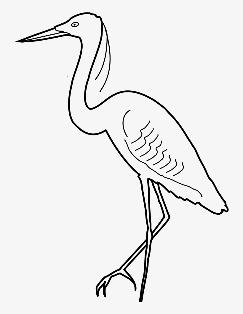 Vector Black And White Stock Images Credit - Great Blue Heron, transparent png download