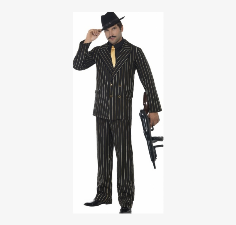 Gold Pinstripe Gangster - Pinstripe Dress Gangster, transparent png download