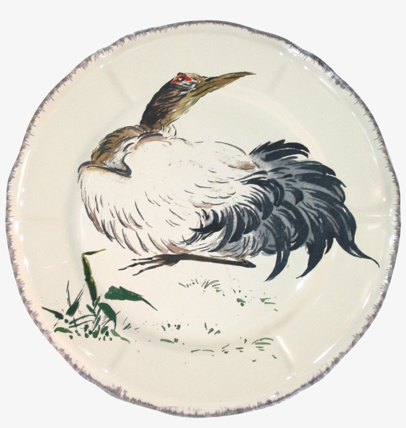 Assiette Plate Grue Cendr E 1 - Ciconiiformes, transparent png download