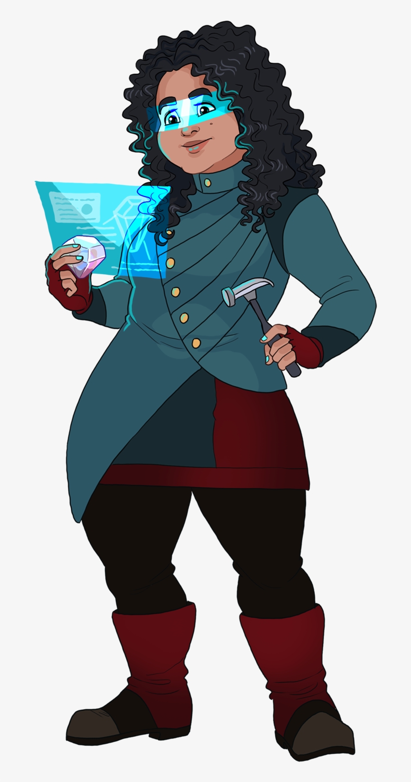 Pia, Science Officer And Geologist Proudly Wearing - Cartoon, transparent png download