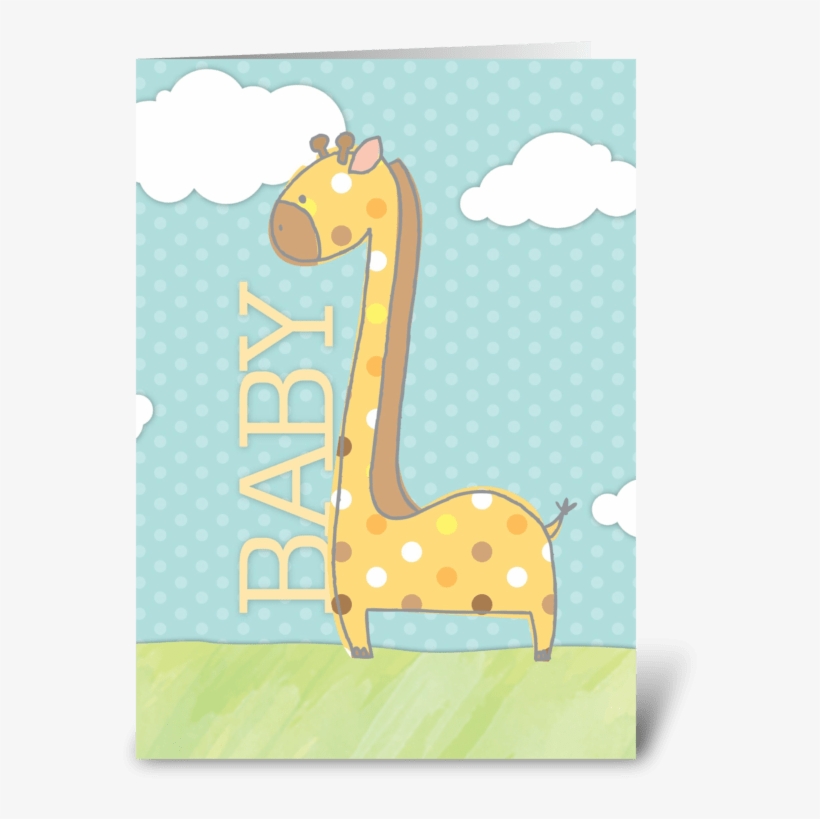 Baby Giraffe Greeting Card - Giraffe, transparent png download