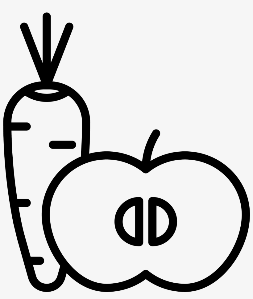 Apple Carrot Icon - Carrot And Apple Icon, transparent png download