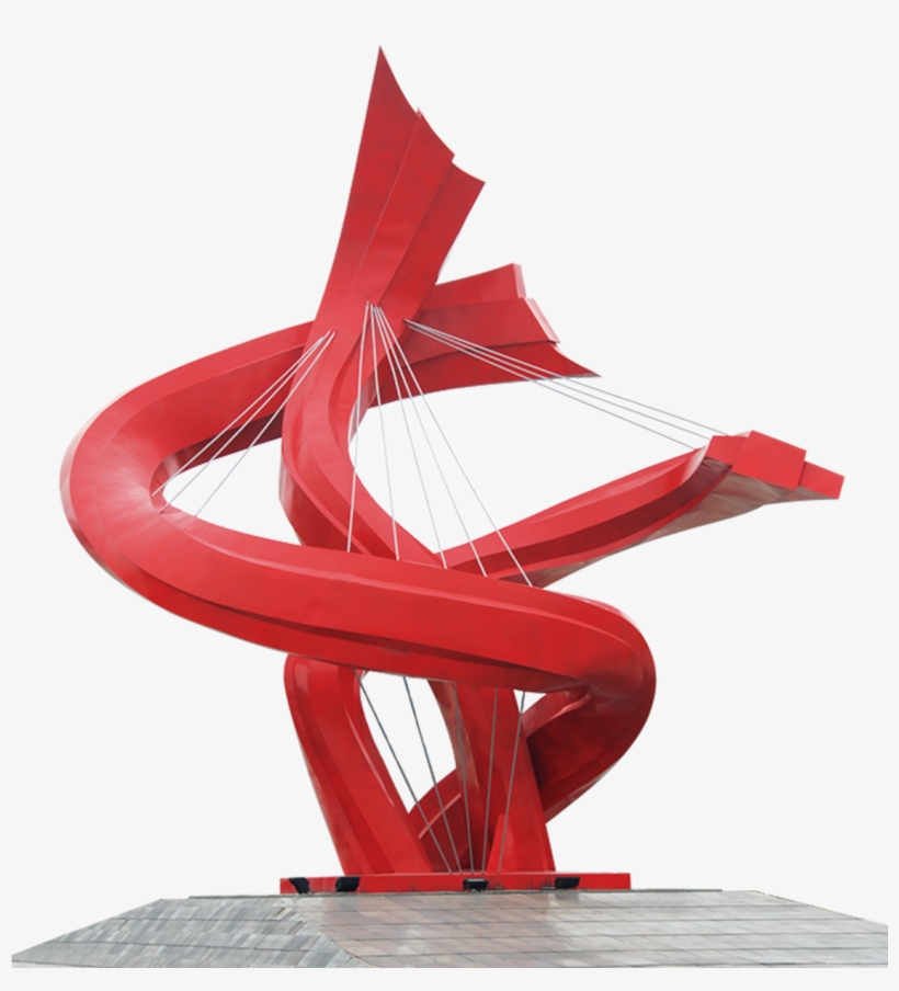 Red Abstract Sculpture Piece - Architecture Sculpture Png, transparent png download