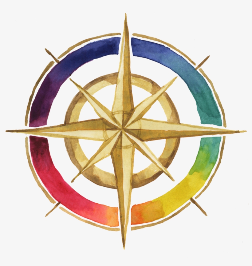 Rainbow Compass Simple Emblem Transparent PNG 1000x1001 Free