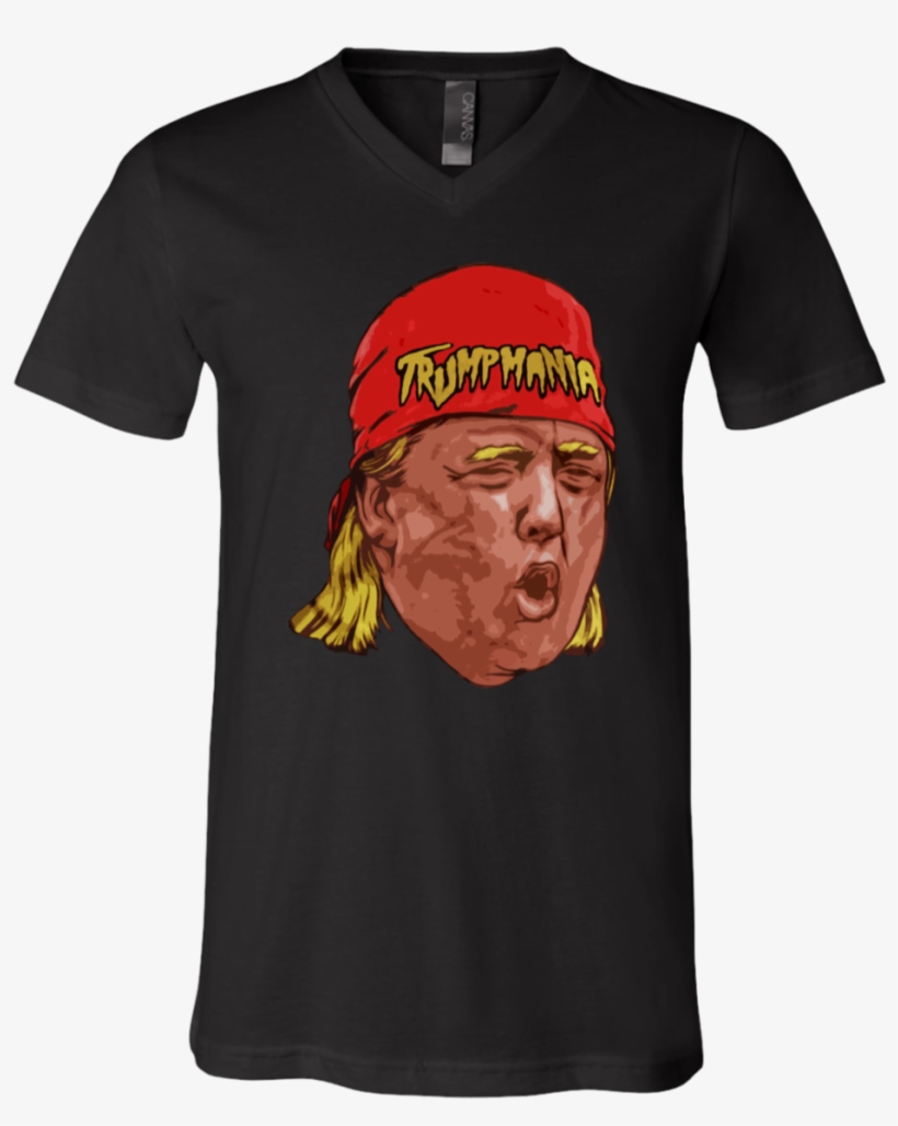 Trumpmania Vince Mcmahon Wwe Shirt Unisex V-neck Bella - Steel Blue, transparent png download
