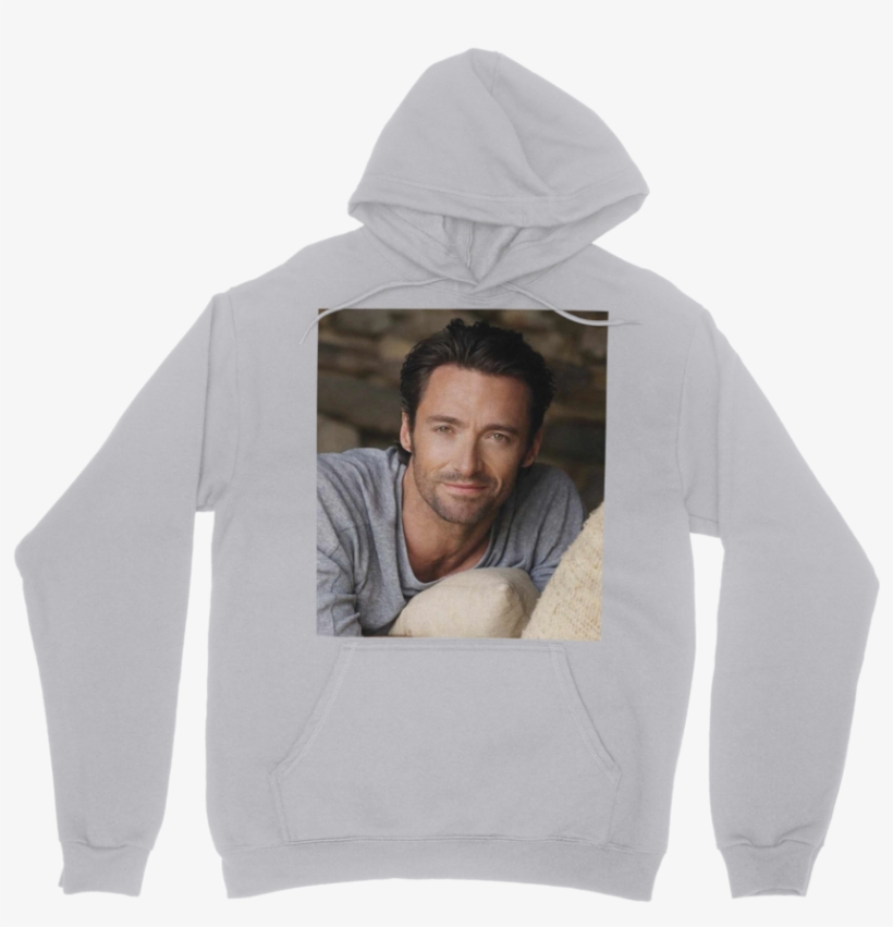 Hugh Jackman Smiling ﻿classic Adult Hoodie - Sweatshirt, transparent png download