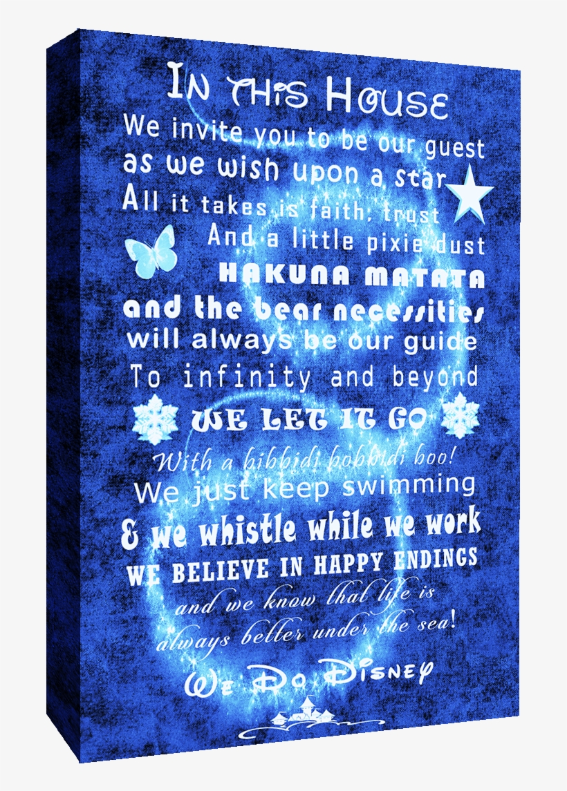We Do Disney Guest Quoteon Canvas In Blue Tones - Poster, transparent png download