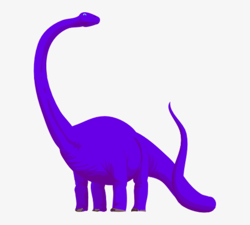 Purple Long Neck Dinosaur, transparent png download