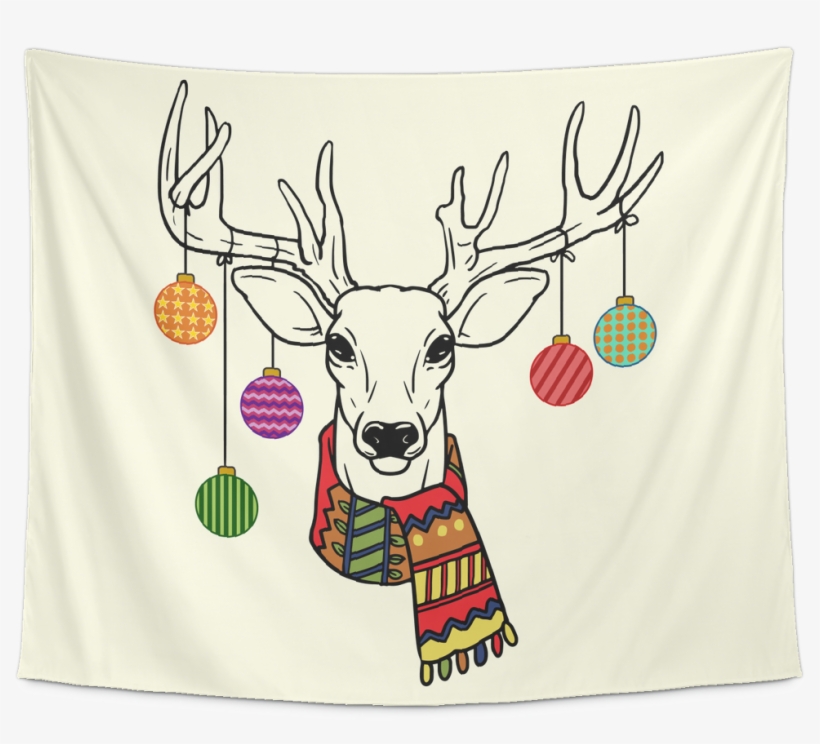 Christmas Ornaments Deer Wall Hanging Tapestry, Christmas - Elk, transparent png download