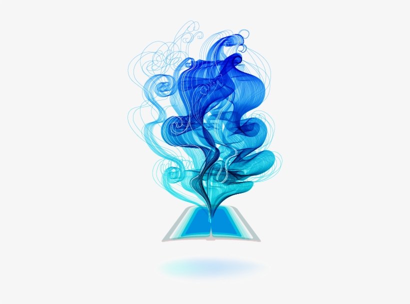 Blue Smoke Book Trans - Illustration, transparent png download