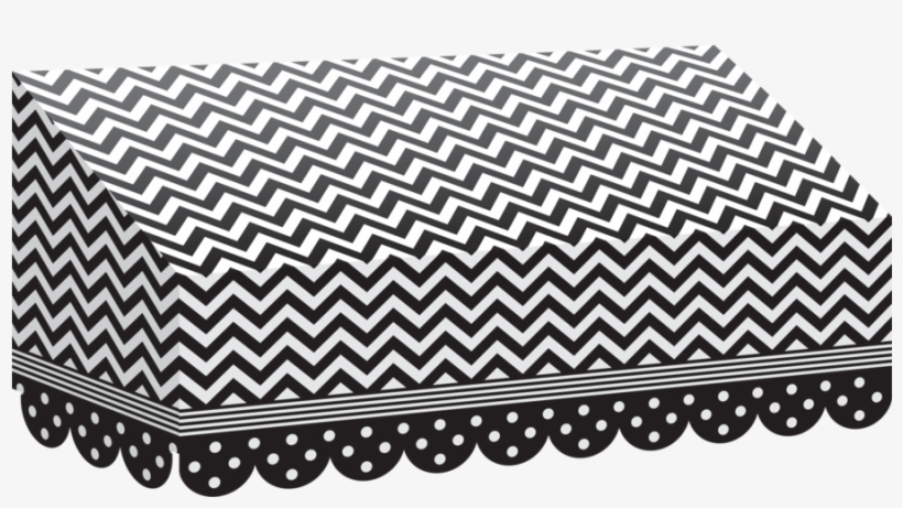 Tcr77164 Black & White Chevrons And Dots Awning Image - Black And White Awning Png, transparent png download
