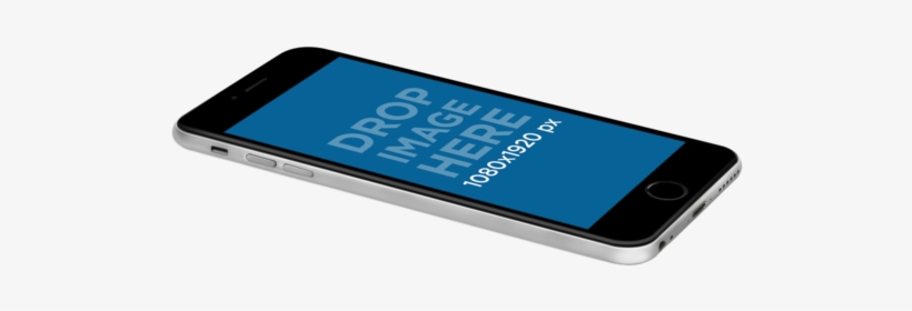 Png Mockup Of A Black Iphone Plus Over A Transparent - Smartphone, transparent png download