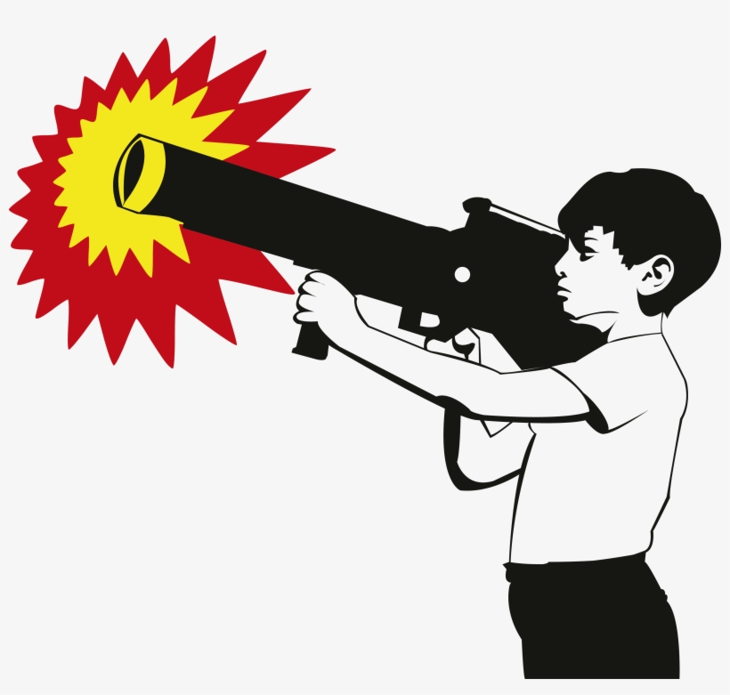 Pop Art Stencil Graffiti Clip Art - Bazooka Boy, transparent png download