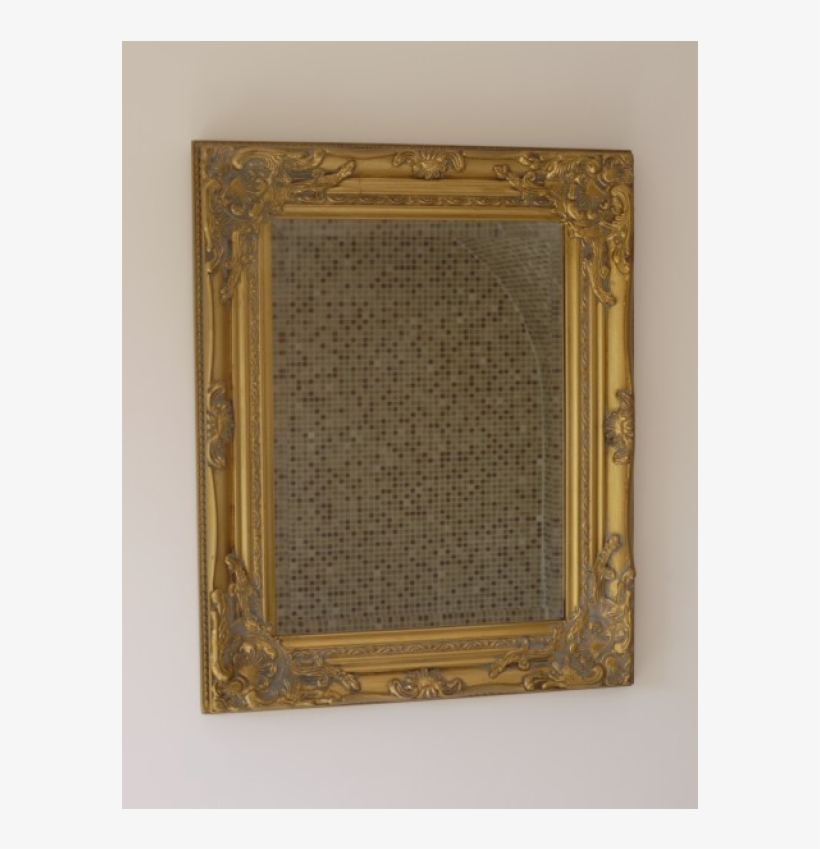 Antique Gold Vintage Mirror - Wood, transparent png download