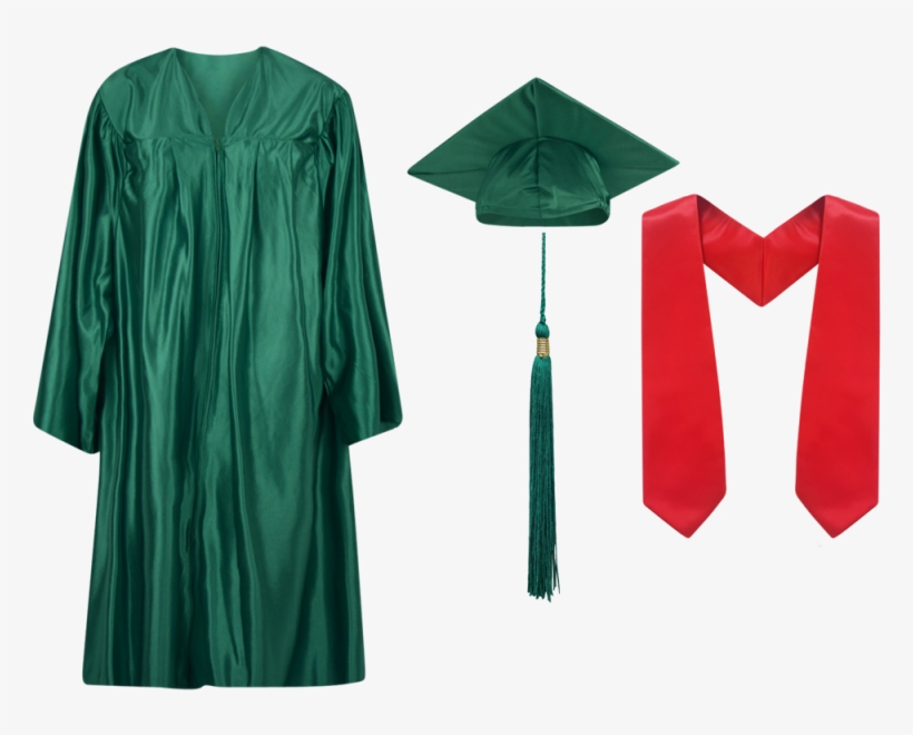 Medium Green - Cap Gown And Tassel, transparent png download