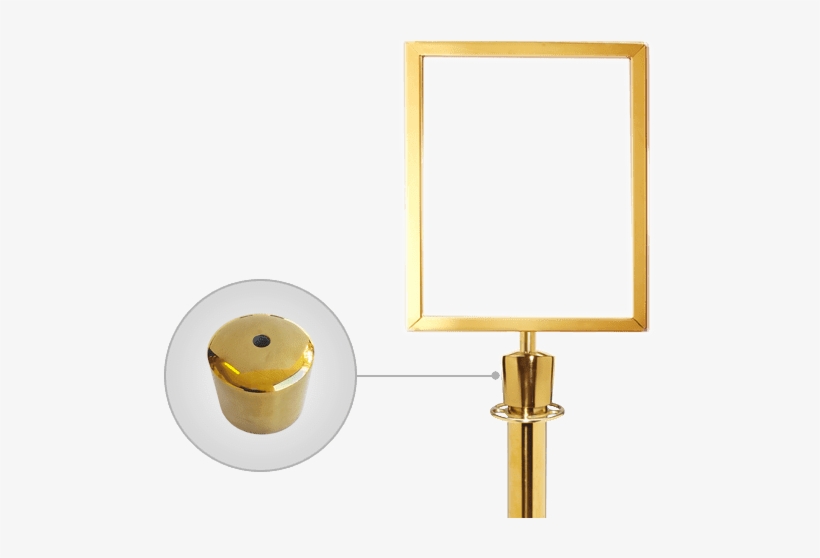 Stanchion Rope Sign - Brass, transparent png download