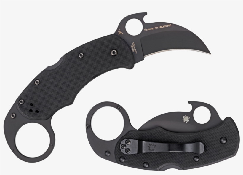 Spyderco Karahawk Black, transparent png download