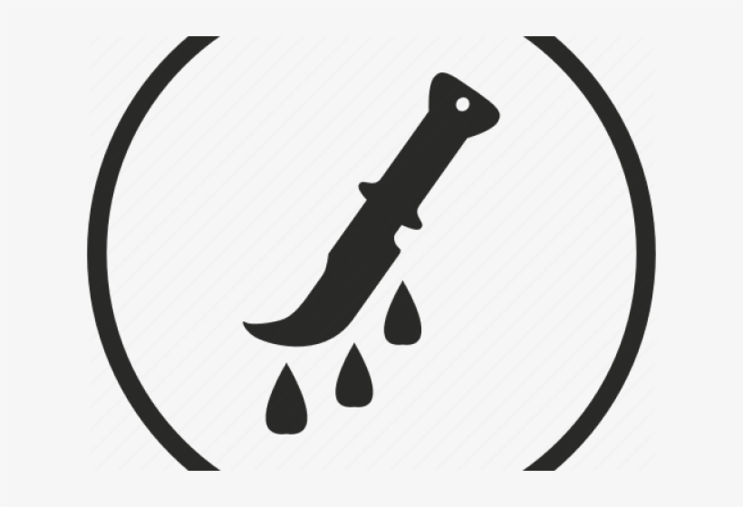 Knife Clipart Killing - Silhouette, transparent png download