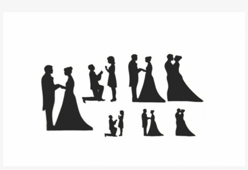 Wedding Silhouette Cutter, transparent png download